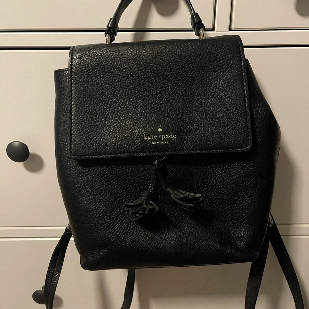 Black Kate Spade Leather Backpack - Picture 2 of 3
